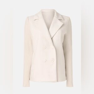 Splendid Off-White Wool Sweater Jacket, Cream Blazer
